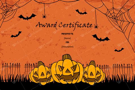 Halloween Certificate Template Word